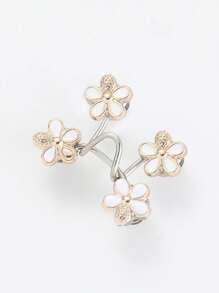 Tailleversteviger voor dames, gesp, bloemvormige broche, tailleversteller voor jeansrokken, geen naaien en geen gereedschap, direct verstelbare broeksknopen, metalen anti-wandellicht broche, trui, sjaalclip, taillespeld, kledingaccessoires, rok, taillespeld voor jeansrokken, broek, tailleversteviger, tasbedel, accessoires, reisbenodigdheden voor kantoor, buiten, cadeau voor vrouwen en meisjes