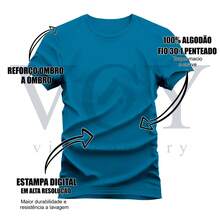 Printed T-Shirt Cotton Comfortable Horse T-Shirt - Màu xanh lam - Xem 2