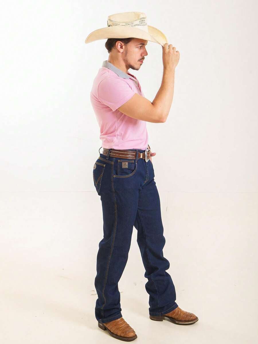 Men's Jeans, Traditional Country Style - Teal Blue - View 1