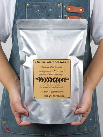 100g/1000g Natural White Beeswax Pellets, DIY Candle Making Material