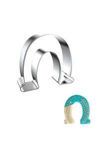 1 件卡通牛仔白马不锈钢饼干/蛋糕切刀模具 DIY 糖霜水果切割工具