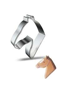 1 件卡通牛仔白马不锈钢饼干/蛋糕切刀模具 DIY 糖霜水果切割工具