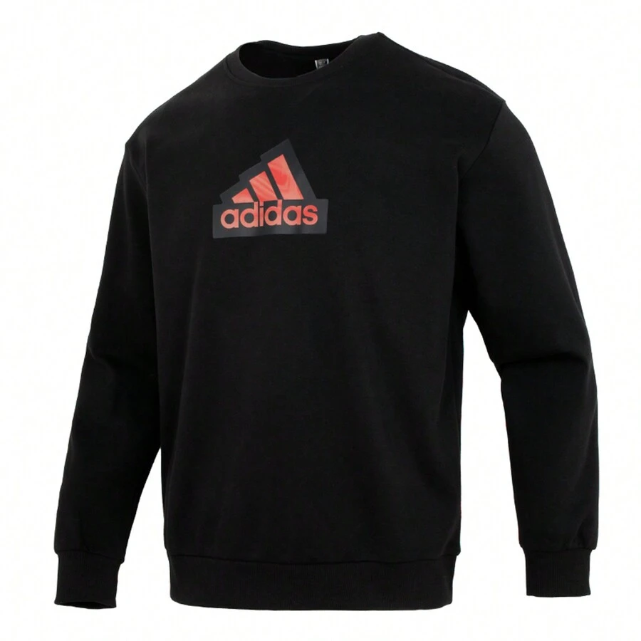 Adidas 1pc Boyfriend Style Men's Black Pullover Hoodie, Warm Athletic Sweatshirt, Boyfriend Style Mend Order One Size Down, IT3989