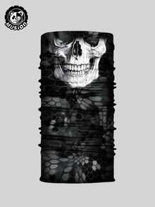 Musion 1 件装小丑幽灵骷髅面具透气面罩无缝拉法帽男士帽子恐怖头饰登山骑行围巾 - 彩色 - 查看 10