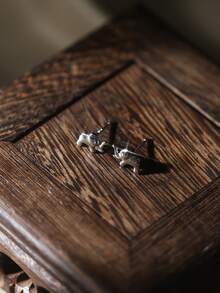 1 Cặp bông tai hình chú voi dễ thương bằng bạc Sterling 925 Platinum, thiết kế đa năng cho đi mua sắm, hẹn hò, đi nghỉ, dự tiệc - Bạc - Xem 6