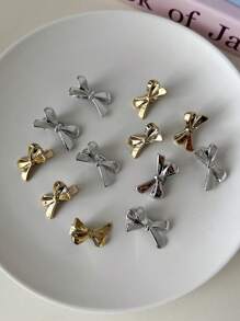 12个可爱蝴蝶结鳄鱼夹，小巧无痕刘海发夹，女士发饰，情人节礼物，蝴蝶结发夹，发卡，学生用品，优雅，学院风，蝴蝶结，头饰，发夹 - 彩色 - 查看 8