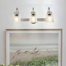 Pomitos 3-Light Vanity Lights For Bathroom, Modern Vanity Lighting Fixture With Glass Shade, Wall Mount Lighting Over Mirror, Vanity Lamp For Kitchen Dinning Room Bedroom Balcony Hallway - 鉻合金 - 查看 4