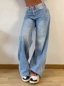 European And American Retro Street Blue Jeans Women's Trousers - 藍色 - 查看 2