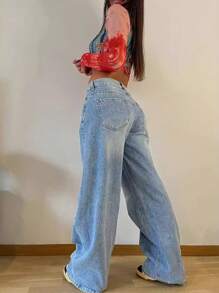 European And American Retro Street Blue Jeans Women's Trousers - 藍色 - 查看 3
