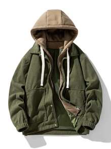 Men's Long Sleeve Lightweight Hooded Jacket Suitable For Outdoor Sports, Spring And Autumn - Black - View 1