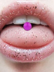 16pcs Luminous Ball & Faux Pearls Tongue Nail Rings And Nipple Rings Set Body Piercing Jewelry Set For Women Men, Accessory For Wonderful Gifts