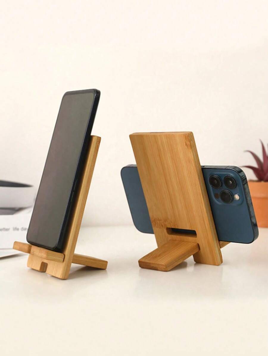 1pc  Wooden Phone Stand, Wooden Base Docking Station For Phone Charging, Multi-Functional Stand For Phone & Tablet