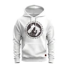 Comfortable Printed Cotton Unisex Sweatshirt Cold Weather Blouse Country Life Length - 白色 - 查看 1