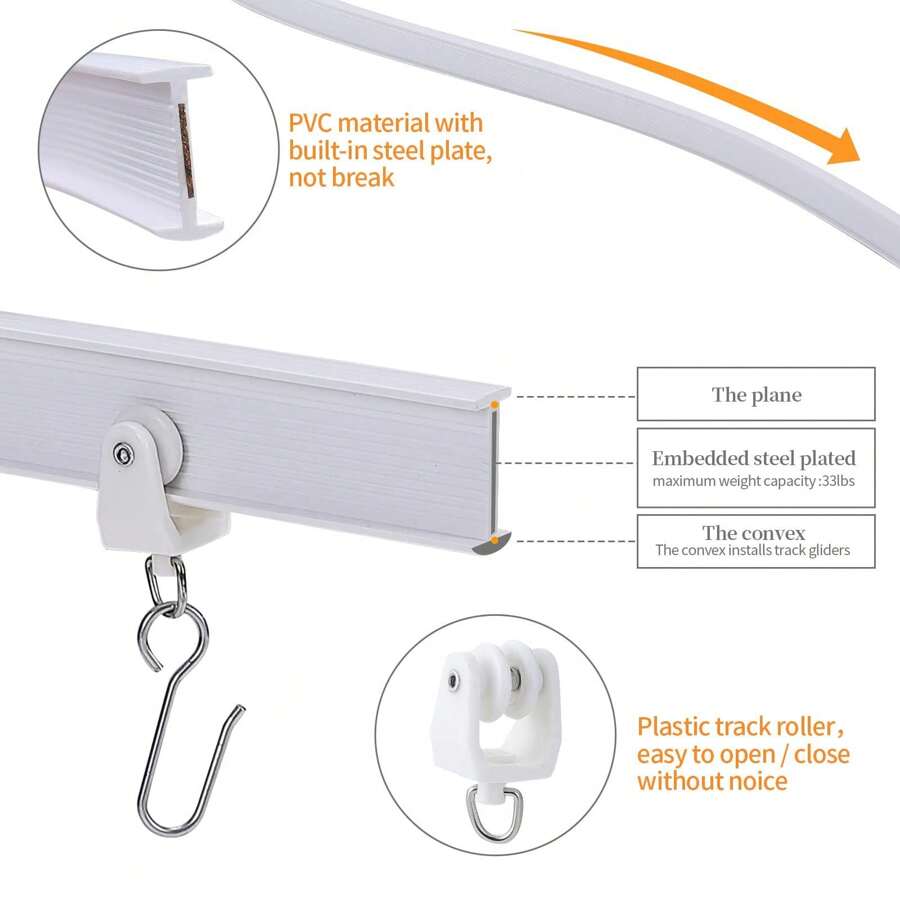 One 1m To 8m Flexible Ceiling Curtain Track For Curtain Track Ceiling