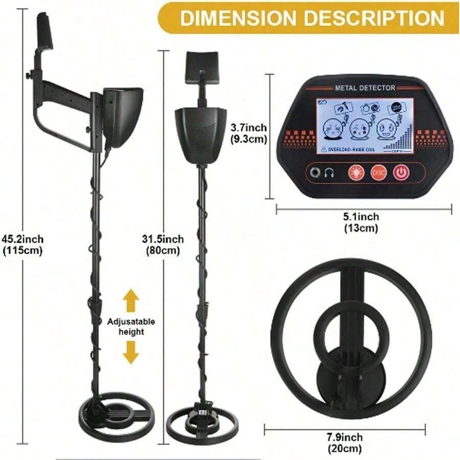 Adult Metal Detector, High Precision Adjustable Waterproof Metal