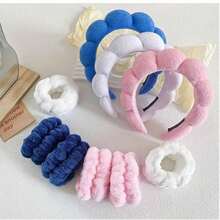 Cloud Hair And Skincare Headband Kit With Absorbent Wristband - Random Color - Nhiều màu - Xem 2