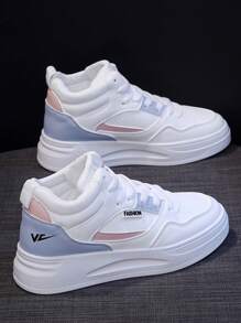 1pair Fashionable Women's Sporty Casual Sneakers, All-Match Style High-Top Boots For Students