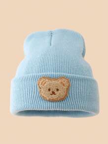1pc Kids Bear Design Knitted Beanie Hat, Warm Winter Head Cap For Boys & Girls - Multicolor - View 21