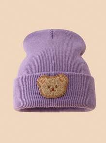 1pc Kids Bear Design Knitted Beanie Hat, Warm Winter Head Cap For Boys & Girls - Multicolor - View 23