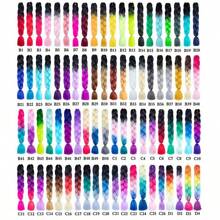 Jumbo Braids Hair Extensions Kanekalon Synthetic Hair 1Pcs 24inch Crochet Braiding Hair (40 Colors) 24inch Braiding Hair Extensions Braiding Hair, Ombre Jumbo Braids, Braids For African Braids, Synthetic Fiber Hair Extension For Crochet Braiding Hair Black Red Green - A25 - 查看 6