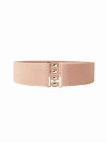 2pcs Solid Color Elastic Buckle Waist Belts, Wide Design For Women Summer, School Fall, Autumn, Halloween - Multicolor - View 10
