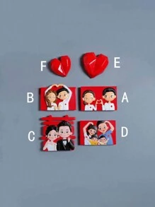 1 件创意结婚证书设计磁性 3D 冰箱装饰，厨房磁铁石装饰最佳礼物