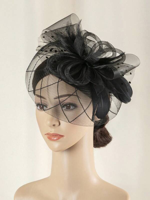 HITYfascinator Fascinator, Solid Color Nylon, Other Party Halloween