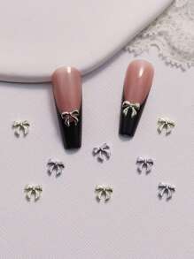 10 piezas Mini decoraciones para arte de uñas con diseño de lazo, accesorios para uñas - Multicolor - Ver 3