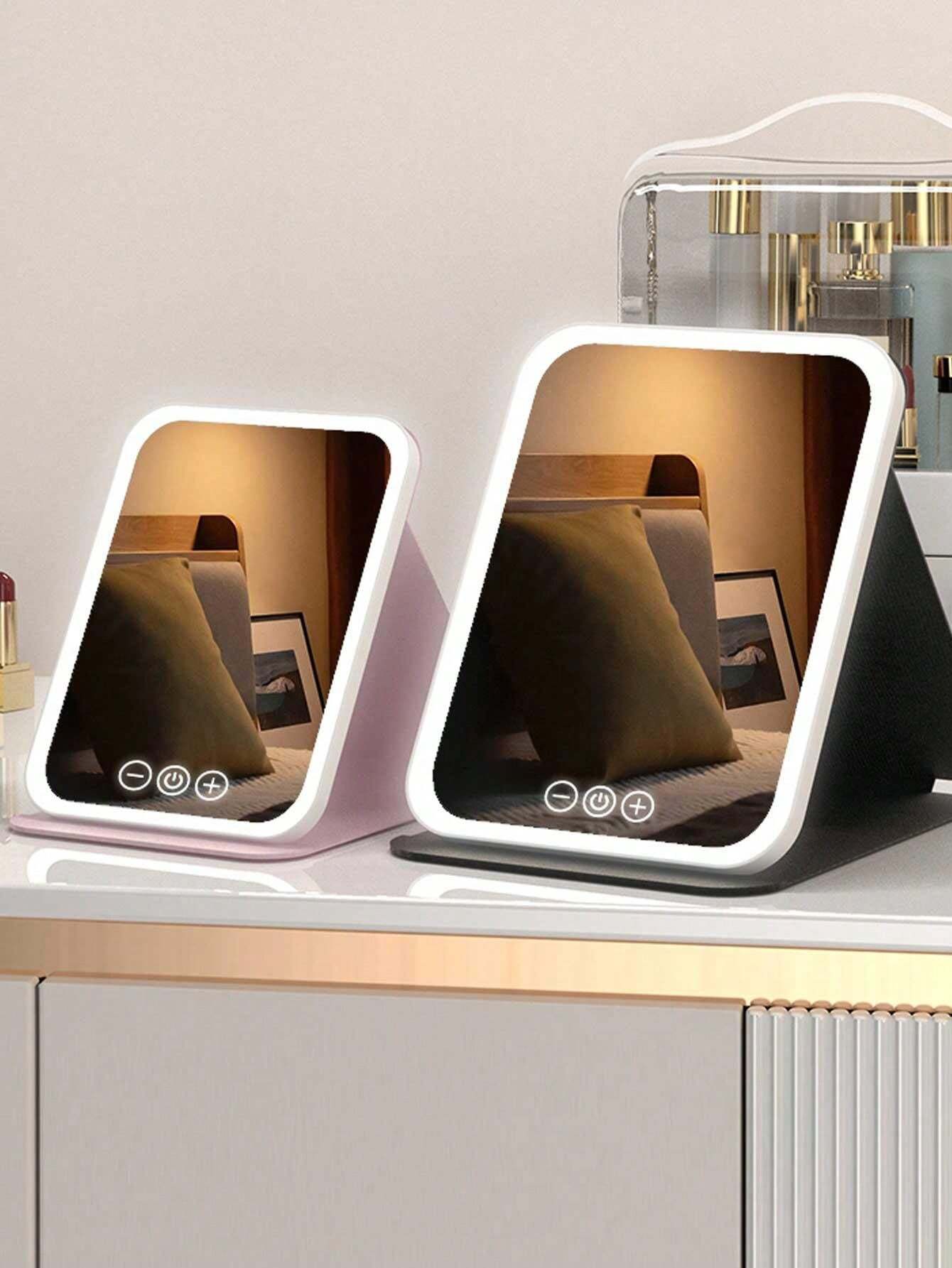 LED Lighted Makeup Mirror, Foldable, Smart, High Definition, Portable