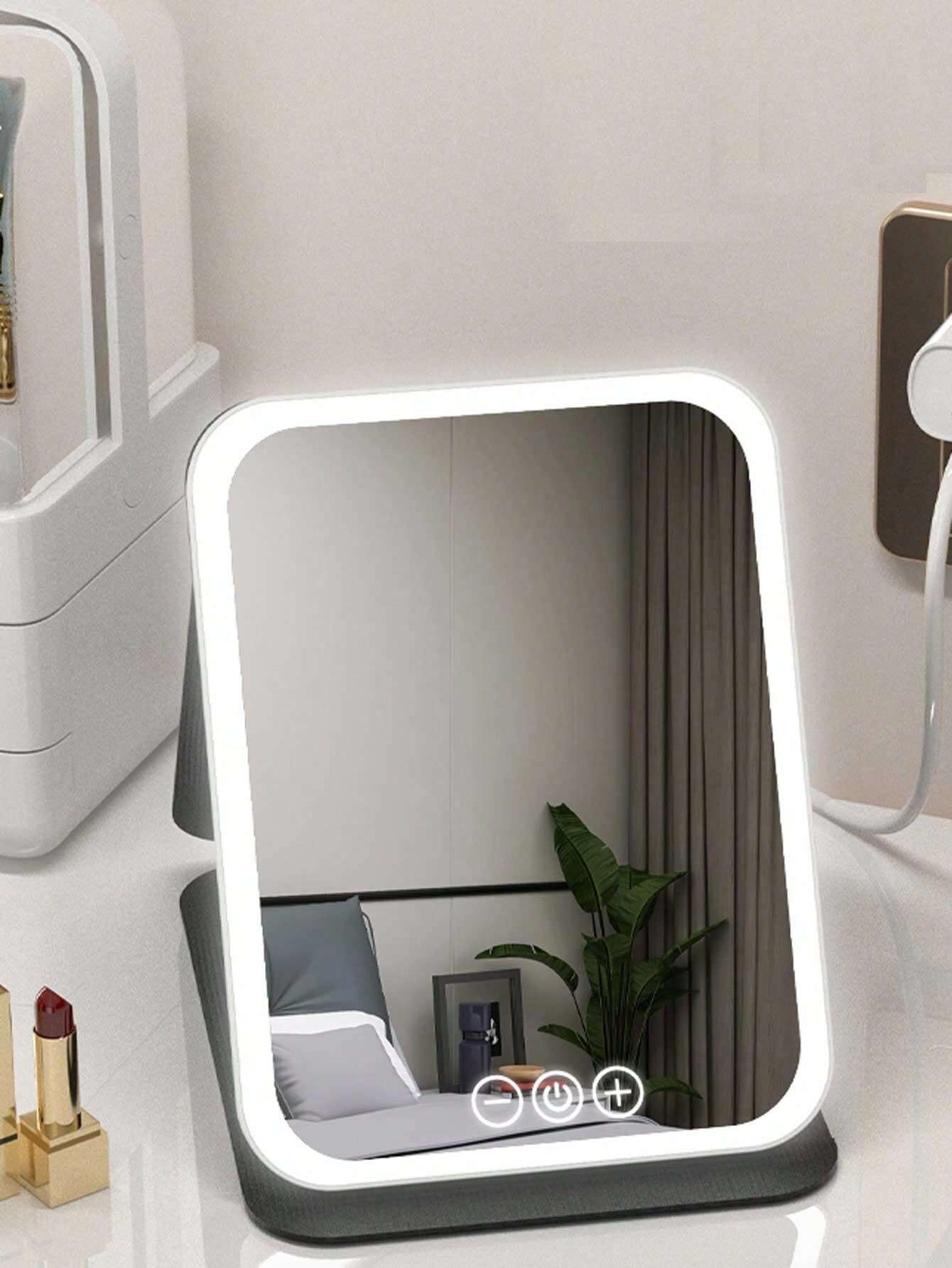 LED Lighted Makeup Mirror, Foldable, Smart, High Definition, Portable