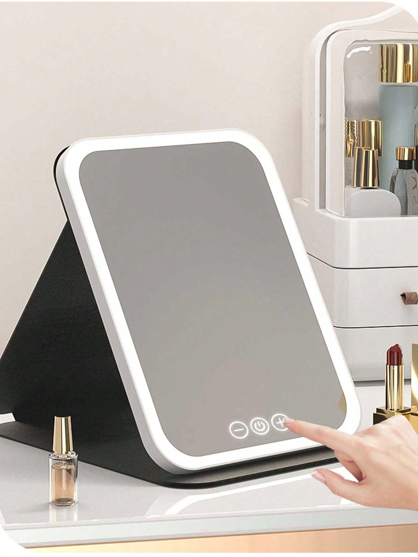 LED Lighted Makeup Mirror, Foldable, Smart, High Definition, Portable