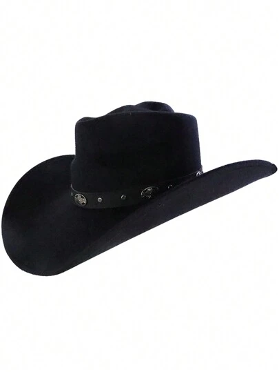 Sombrero Texana Vaquero Horma Calavera Dubetina Hombre Mujer Halloween Vintage Disfraz 60