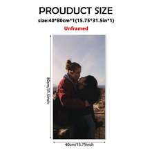 1 件可定制无框帆布海报，个性化情侣、友谊和家庭照片帆布印刷，适合家庭照片、婚礼、周年纪念日，卧室客厅走廊的理想礼物，送给朋友和家人的完美礼物，墙壁艺术，家居装饰 - 彩色 - 查看 9