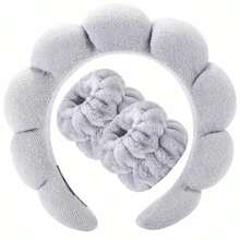 Cloud Hair And Skincare Headband Kit With Absorbent Wristband - Random Color - Nhiều màu - Xem 7