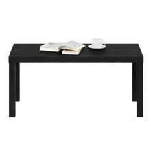 Modern Simple Coffee Table For Living Room, Office, Home Decor Accent, Functional Table, Storage Solution, Wood Coffee Table, Sturdy Rectangular Design For Versatile Use, Easy Assembly, Black - 黑色 - 查看 6