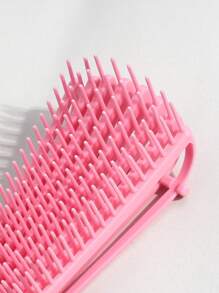 5Pcs Hair Styling Combs Set Teasing Hair Brushes Rat Tail Combs Edge For Women, Long Rat Tail Comb Bone Tip Sharp End Braid Divider Parting Hair Dye Comb Brush, Detangling Brush For Curly Hair, Black Hair Detangler, Afro Textured 3a To 4c Wavy, For Wet/Dry/Long Thick Curly Hair, Exfoliating Your Scalp For Beautiful And Shiny Curls, Hair Brush - Multicolor - View 5