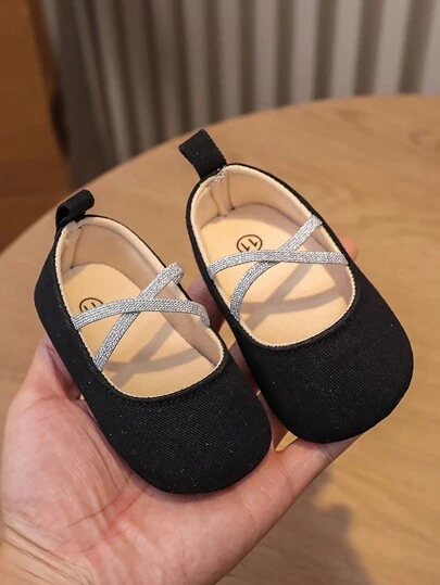 حذاء كاجوال للرضيعة الفتاة قبل المشي طراز أميرة ذو قاع ناعم زوج واحد مناسب للربيع/الخريف