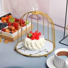 1pc 4-Inch Realistic Round Birthday Cake, Birthday Gift, Photography Prop, Home Decor, Display Model, Gift Box - Multicolor - View 7
