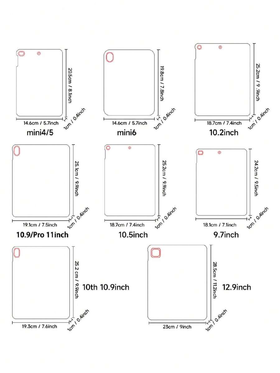 1pc Black Gradient Flame Pattern Tablet Protective Case, Compatible