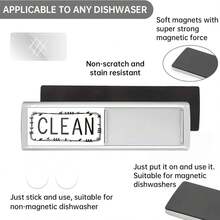 1 pieza Etiqueta deslizante con instrucciones magnéticas de limpieza para lavavajillas, pegatina para refrigerador - Multicolor - Ver 5