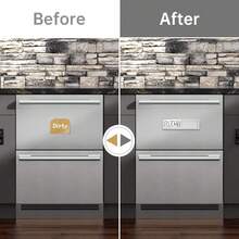 1 pieza Etiqueta deslizante con instrucciones magnéticas de limpieza para lavavajillas, pegatina para refrigerador - Multicolor - Ver 4