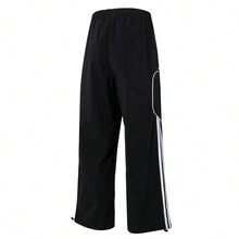 Adidas 三叶草男士梭织休闲宽松裤，建议买小一码 - 黑色/白 - 查看 2