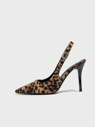 2024 New Leopard Print Boucle Stiletto High Heel Closed Toe Women Dress Pumps,Stilettos Heels