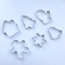 5 pièces/6 pièces, Moule à biscuits de Noël en acier inoxydable, Emporte-pièce à biscuits, Fournitures de cuisson de pâtisserie, Outil de fabrication de fondant.