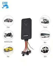 CINDI SAMI GPS Antirrobo Intercomunicador De Voz Localizador GPS Con Control Remoto Y Alarma De Altavoz - Negro - Ver 3