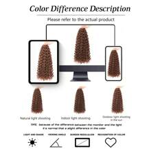 Curly Crochet Hair 14/18/24inch GoGo Curl Crochet Hair For Women Natural Black Deep Wave Braiding Hair,Synthetic Bohemian Crochet Braid Water Wave Crochet Hair Extensions(30#) - Brown - View 8