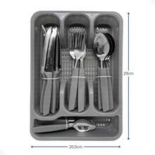 Palmas Colors Kitchen Cutlery Set With Cutlery Holder 25 Pieces - 紅色 - 查看 3