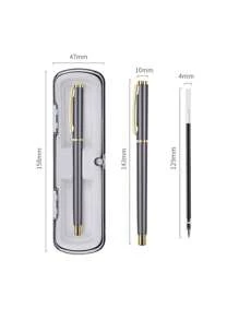 Bộ 1 bút bi kim loại Berlin Gray, có thể tùy chỉnh khắc tên/logo dùng làm quà tặng văn phòng, khách sạn hoặc sinh nhật - Berlin Xám - Xem 2