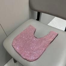 闪闪发光的水钻手工女士手提包、派对和晚装金属手拿包 - 粉色 - 查看 5