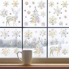 Christmas Window Stickers - Holographic Window Decals, Rainbow Prism Sun Catcher, Christmas Snowflake Glass Stickers, Christmas Decorations - Multicolor - View 8